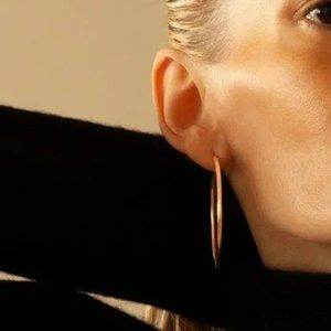 Large 10K Gold Hoop Earrings, Stamped 10K ITALY  Real Yellow Gold - NOT Gold Pla